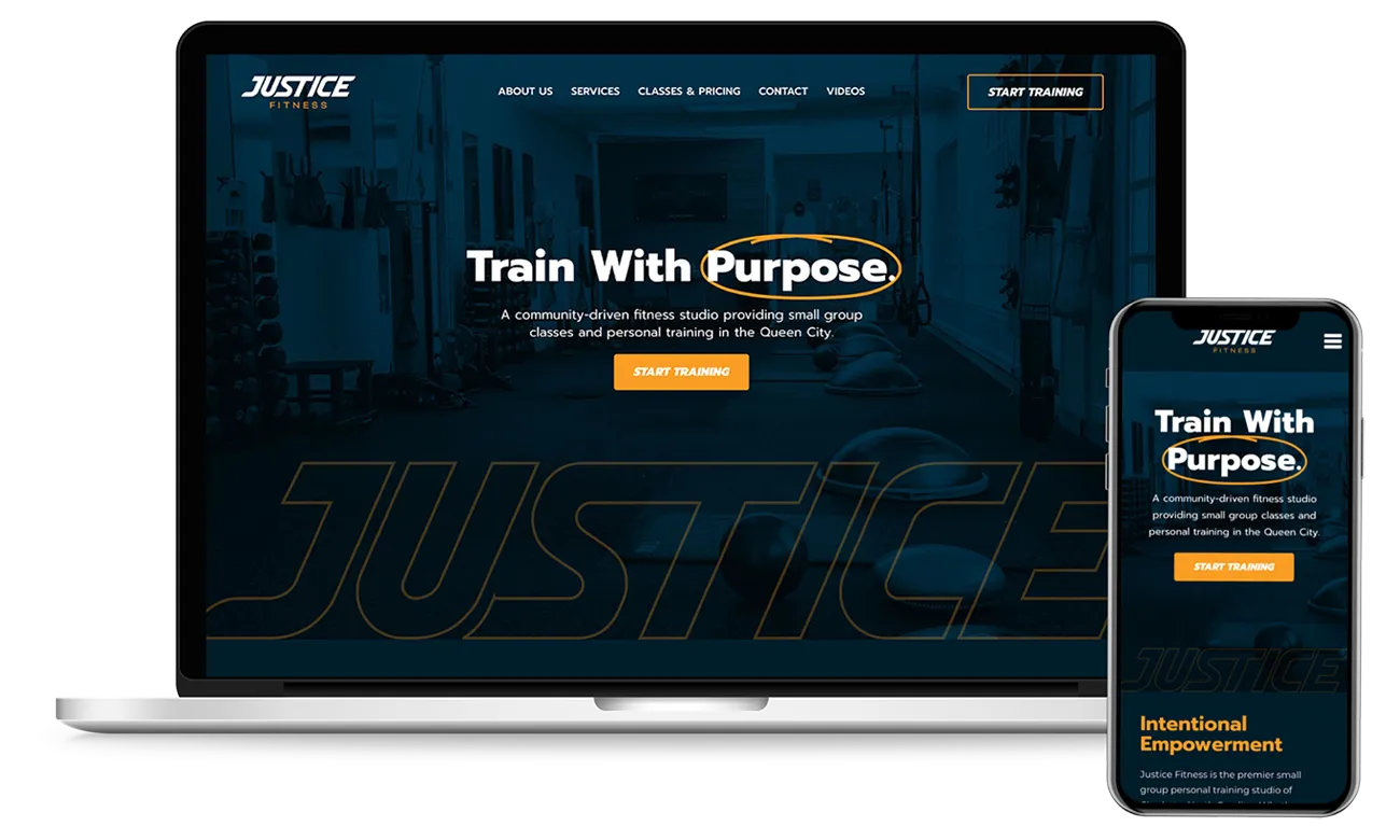 Justice Fitness website